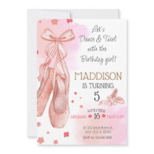 Leuk Roze meisje verjaardag ballet party