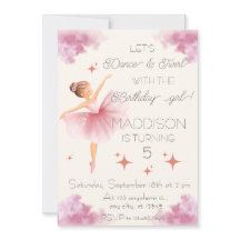 Leuk Roze meisje verjaardag ballet party