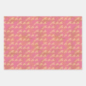 Leuk Roze Metallic Monochrome Fa La Christmas Inpakpapier Vel (Voorkant)