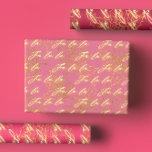 Leuk Roze Metallic Monochrome Fa La Christmas Inpakpapier Vel<br><div class="desc">Maak uw kerstcadeaus schitteren met onze Fun Pink Metallic Monochrome Fa La Christmas Wrapping Paper Sheets! Dit heldere en vrolijke inpakpapier is voorzien van een speels roze en rood monochroom ontwerp, gemarkeerd door grillige "Fa La" -letters en feestelijke gouden accenten. Perfect voor het toevoegen van een leuke en kleurrijke touch...</div>