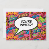 Leuk Roze Moderne Verjaardagsfeestfoto Comic Any A Kaart (Achterkant)