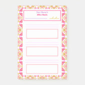 Leuk Roze Nieuwjaar Resoluties Doel Tracker Tally Post-it® Notes (Voorkant)