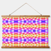 Leuk Roze Patroon Geometrisch Abstract Modern Hangend Wandkleed (Voorkant)