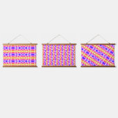 Leuk Roze Patroon Geometrisch Abstract Modern Hangend Wandkleed (Driedubbel)