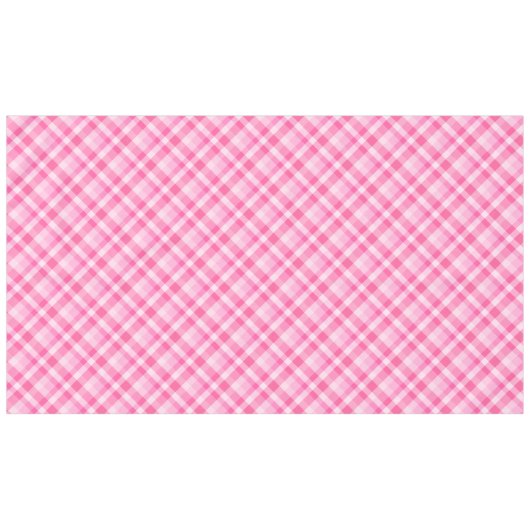 Leuk Roze Plaid Patroon Groot Tafelkleed (Voorkant (Horizontaal))