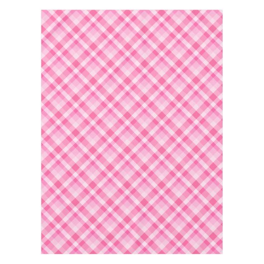 Leuk Roze Plaid Patroon Klein Tafelkleed (Voorkant)