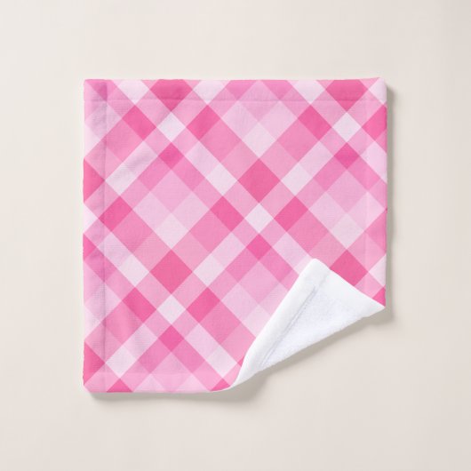 Leuk Roze Plaid Patroon Washandje (Wasdoekje)