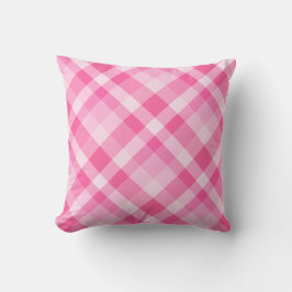 Leuk Roze Plaid Pattern Sierkussen