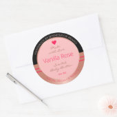 Leuk Roze Product Labels Zwart en Roos Goud Lijst (Envelop)