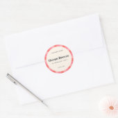 Leuk roze retro sunburst product label (Envelop)