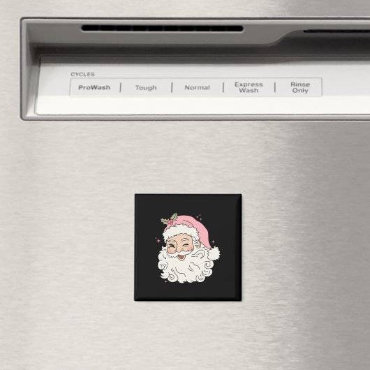 Leuk  Roze Sinterklaas Roze Kerst Mannen WO Magneet (Insitu (Vaatwasser))