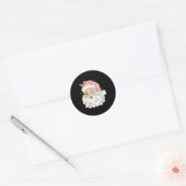 Leuk  Roze Sinterklaas Roze Kerst Mannen WO Ronde Sticker (Envelop)