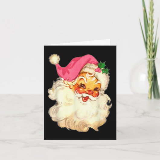 Leuk Roze Sinterklaas Roze Kerstmis Design Kaart (Voorkant)