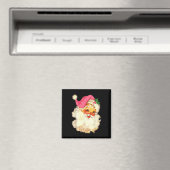 Leuk  Roze Sinterklaas Roze Kerstmis Design Magneet (Insitu (Vaatwasser))