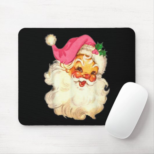 Leuk  Roze Sinterklaas Roze Kerstmis Design Muismat (Met muis)