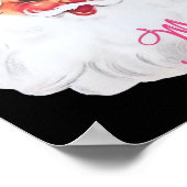 Leuk  Roze Sinterklaas Roze Kerstmis Design Poster (Hoek)