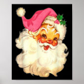 Leuk  Roze Sinterklaas Roze Kerstmis Design Poster (Voorkant)