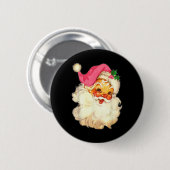 Leuk Roze Sinterklaas Roze Kerstmis Design Ronde Button 5,7 Cm (Voorkant /achterkant)