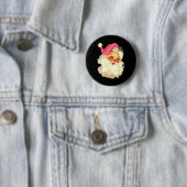 Leuk Roze Sinterklaas Roze Kerstmis Design Ronde Button 5,7 Cm (In situ)