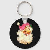 Leuk  Roze Sinterklaas Roze Kerstmis Design Sleutelhanger (Voorkant)