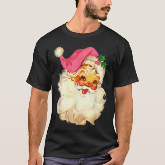 Leuk  Roze Sinterklaas Roze Kerstmis Design T-shirt (Voorkant)