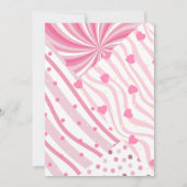 Leuk roze snoep gekleurde abstracte bruiloft kaart (Achterkant)