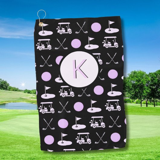 Leuk Roze Stijlvol Golf Design en Custom Monogram Golfhanddoek