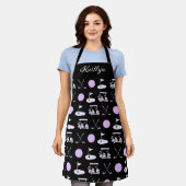 Leuk Roze Stijlvol Golf Design en Custom Monogram Schort (Gedragen)