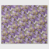 Leuk Roze Violet Paarse Faux Gold Agaat Art Patroo Cadeaupapier (Vlak)