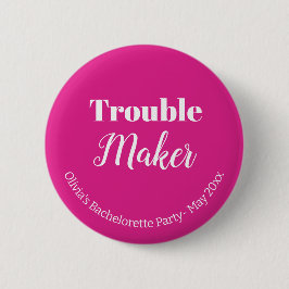 Leuk roze vrijgezellenfeest ronde button 5,7 cm