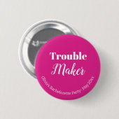 Leuk roze vrijgezellenfeest ronde button 5,7 cm (Voorkant /achterkant)