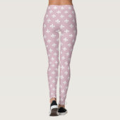 Leuk roze wit heiligen en hoeken hipster ontwerp leggings (Achterkant)