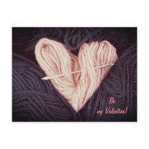 Leuk roze wolhart met het briefkaart van de