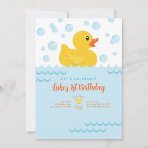 Leuk Rubber Ducky Kinder 1e Verjaardagsfeest Kaart