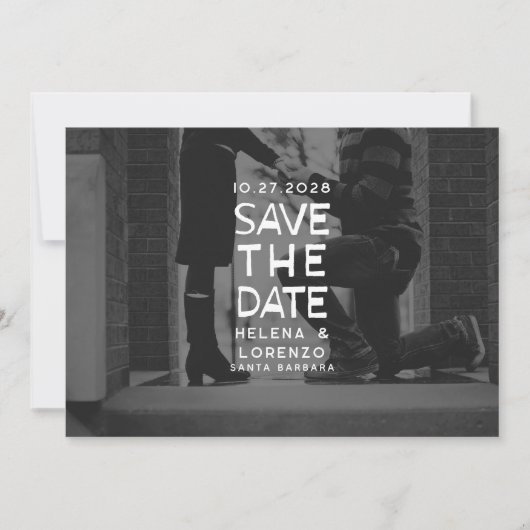 Leuk rustiek save the date (Voorkant)