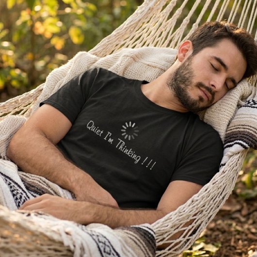 Leuk Rustig Ik Denk Witte Typografie T-shirt