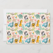 Leuk safari-avontuur voor de eerste verjaardag met kaart (Achterkant)