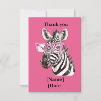 Leuk Safari Dier Ontwerp - Zebra Bedankkaart