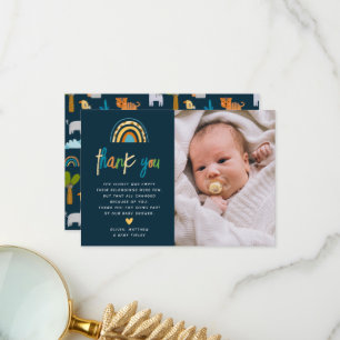 Leuk Safari Oerwoud Dier Wild Een Baby shower Bedankkaart