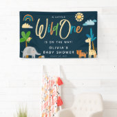 Leuk Safari Oerwoud Dier Wild Een Baby shower Spandoek (Insitu)