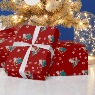 Leuk santa en speelgoed die de giften van Kerstmis Cadeaupapier