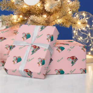 Leuk santa en speelgoed die de giften van Kerstmis Cadeaupapier