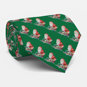 Leuk santa en speelgoed die de giften van Kerstmis Stropdas