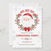 Leuk Santa Wit Rood Groen Kerstfeest Kaart (Voorkant)