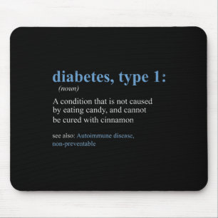 Leuk sarcasme T1D diabetes definitie bewustzijn Muismat