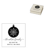 Leuk Scandinavisch ornament Noords retour adres Rubberstempel (Gestempeld)