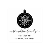 Leuk Scandinavisch ornament Noords retour adres Rubberstempel (Afrduk)