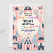 leuk schattig kinder Carnaval Circus Show 1e Verja Kaart (Voorkant)