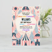 leuk schattig kinder Carnaval Circus Show 1e Verja Kaart (Staand voorkant)