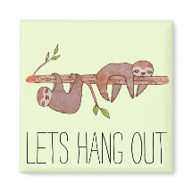 Leuk Schattig paar baby luiaards op een boomtak